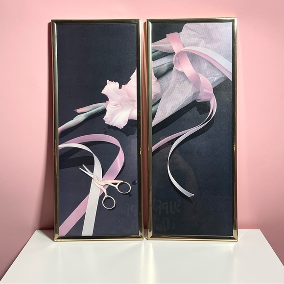Vintage retro 80s art deco framed wall art set - Picture 1 of 6